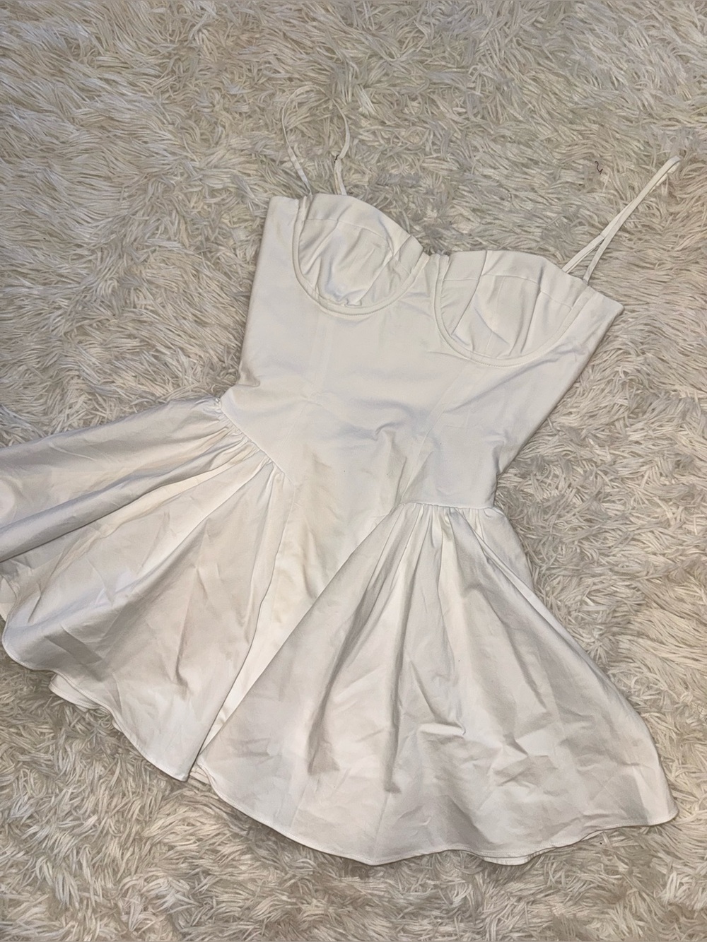 NEW HOUSE OF CB Samaria Corset Fit & Flare white Mini Dress sz S - Picture 8 of 11